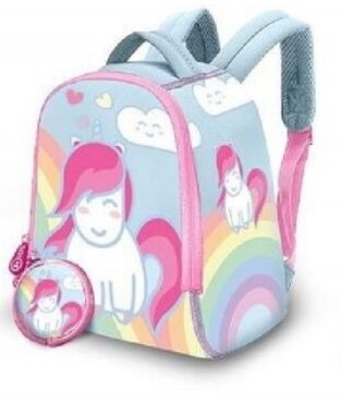 Mochila Neopreno Unicornio 25cm.