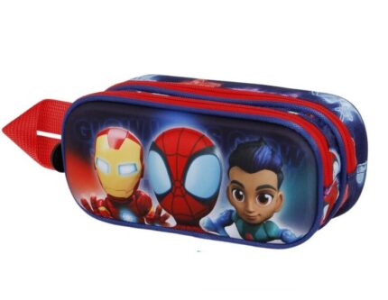 Portatodo Doble 3D Spiderman Marvel 22x9.5x8cm
