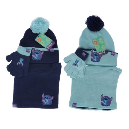Conjunto Gorro + Bufanda + Guantes Stitch