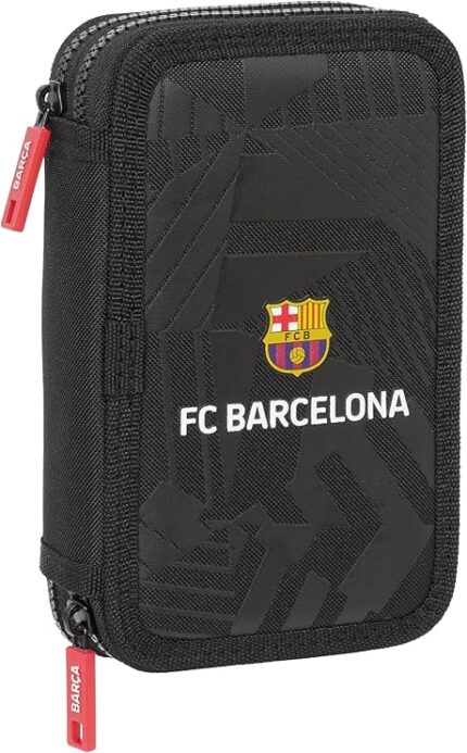 Plumier Doble con Colores F.C Barcelona Black con 29 Útiles Incluidos 12.5x4x19.5 cm