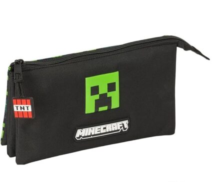 Portatodo Triple Minecraft 22x3x12cm.