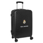 Trolley de Cabina Real Madrid 24 Pulgadas, Maleta con Ruedas, Maleta Ligera, 40x26x63 cm