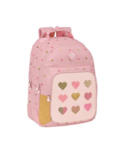 Mochila doble adaptable Glowlab Hearts 32x15x42cm