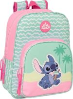 Mochila Escolar Infantil Adaptable a Carro STITCH ICE CREAM 26x11x34 cm