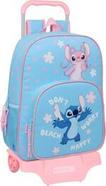 Mochila Escolar con Carro STITCH HAPPY 33x14x42 cm