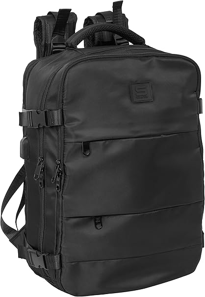 Mochila de Viaje en Cabina Negro, para Portátil 15,6'' 29x19x44 cm