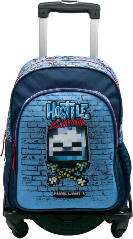 Mochila Minecraft Doble Compartimento + Carro Toybags 360º