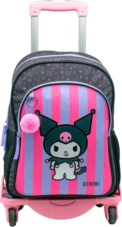 Mochila Kuromi Doble Compartimento + Carro Toybags 360º