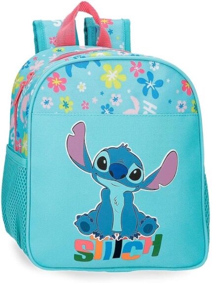 Mochila Preescolar Azul Disney Aloha Stitch 23x25x10 cm