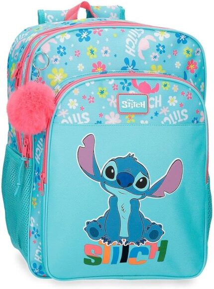 Mochila para portátil Disney Aloha Stitch  Doble Compartimento Azul 30x40x13 cm
