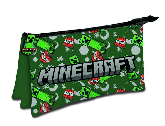 Portatodo Triple Minecraft 24X20Cm - Imagen 1