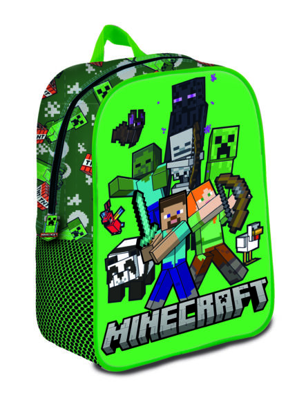 Mochila Mediana 3D Minecraft 31Cm