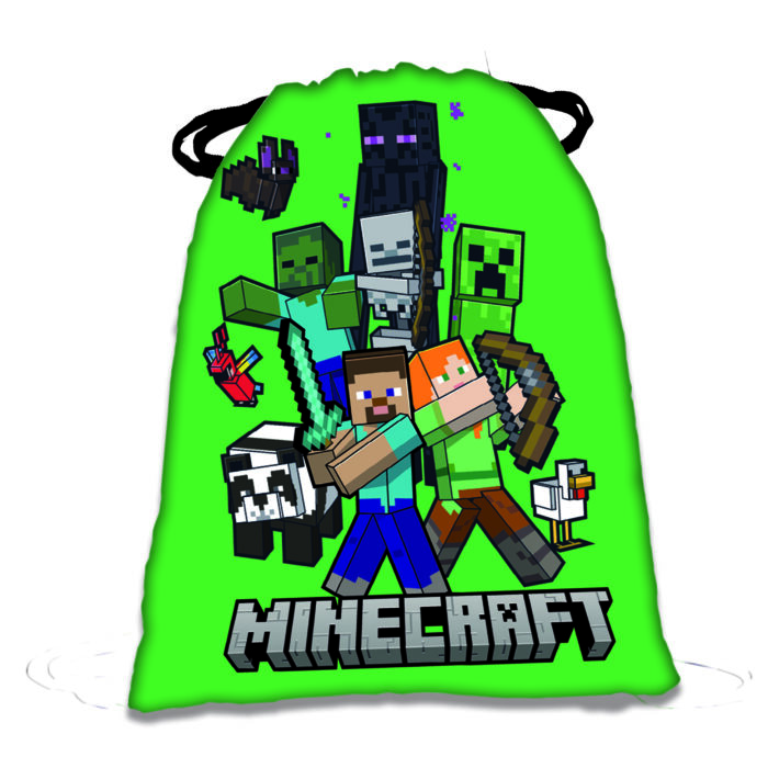 Saquito Merendero Minecraft 24X20Cm - Imagen 1