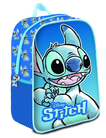 Mochila Mediana 3D Stitch Blue 31Cm