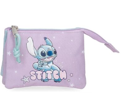 Monedero Disney Lovely Stitch Morado 14x10x3,5 cm