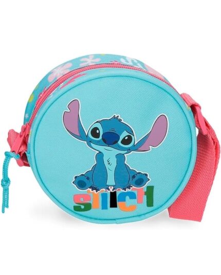 Bolso Bandolera Disney Aloha Stitch Azul 14x14x4 cm