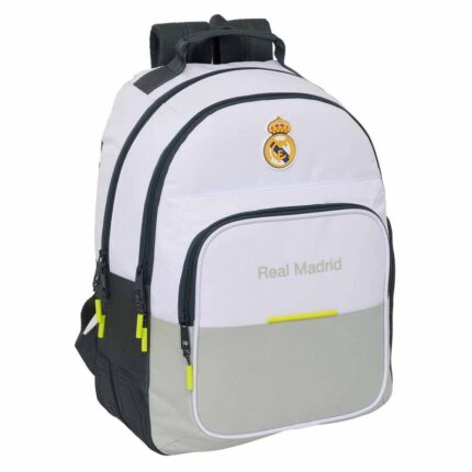 Mochila Real Madrid Con Cantoneras Adaptable 32x15x42cm.