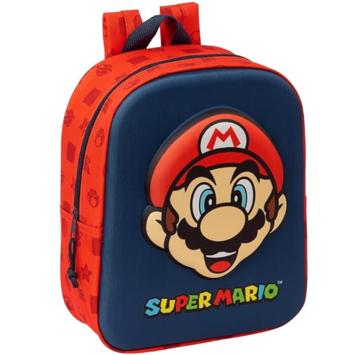 Mochila de Guardería 3D Super Mario 22x10x27 cm - Imagen 1