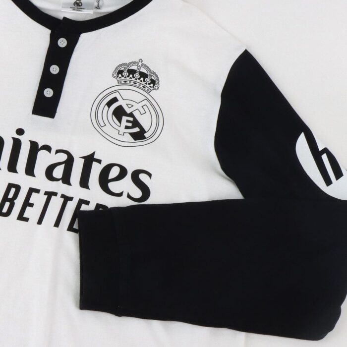 PIJAMA LARGO SINGLE JERSEY REAL MADRID ADULTO - Imagen 2