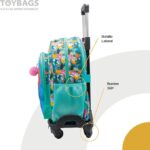 Mochila Stitch Tropical Doble Compartimento + Carro Negro Toybags 360º - Imagen 3