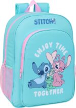 MOCHILA ADAPT.CARRO STITCH 33x14x42cm.