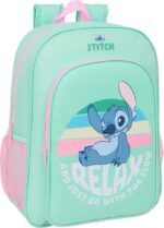 MOCHILA ADAPT.CARRO STITCH 33x14x42cm.