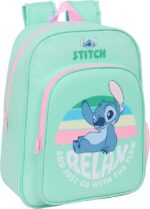 MOCHILA INFANTIL ADAPT.CARRO STITCH 26x10x34cm.