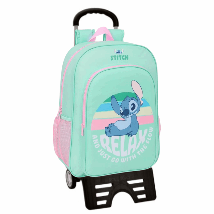 MOCHILA CON CARRO STITCH 33x14x42cm. - Imagen 1