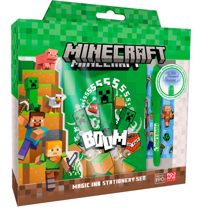 Diario Con Boligrafo Magico Minecraft 23,5x22x5cm - Imagen 1