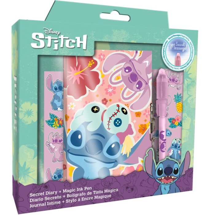 Diario + Boligrafo Magico Stitch Disney 23x22x3cm - Imagen 1