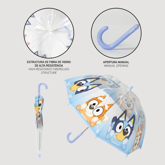 Paraguas Manual Poe Burbuja Bluey 45cm. - Imagen 2