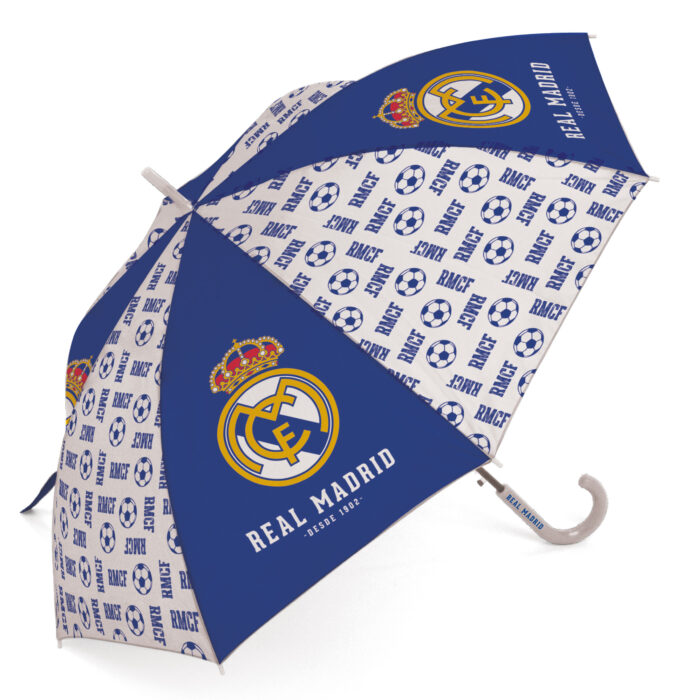 Paraguas De Poliéster De Real Madrid Cf, 8 Paneles, Diámetro 86Cm, Apertura Automática - Imagen 2