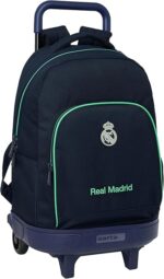Mochila Grande con Ruedas, Compacta, Extraíble REAL MADRID 2ª EQUIPACIÓN 25/26  33x22x45 cm
