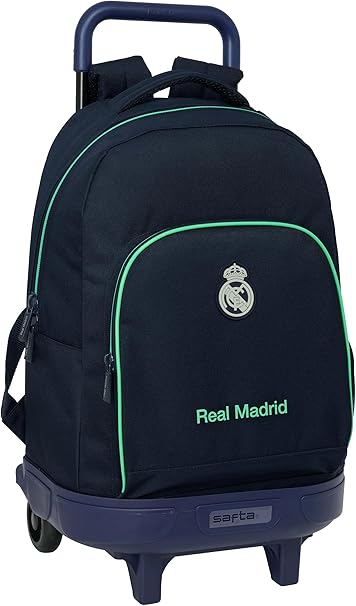 Mochila Grande con Ruedas, Compacta, Extraíble REAL MADRID 2ª EQUIPACIÓN 25/26  33x22x45 cm
