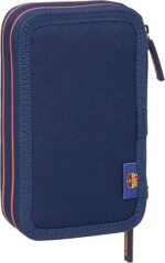 Plumier Doble Escolar Niño, Estuche con Colores, con 29 Útiles Incluidos F.C.BARCELONA 2ª EQUIPACIÓN  12.5x4x19.5 cm - Imagen 2
