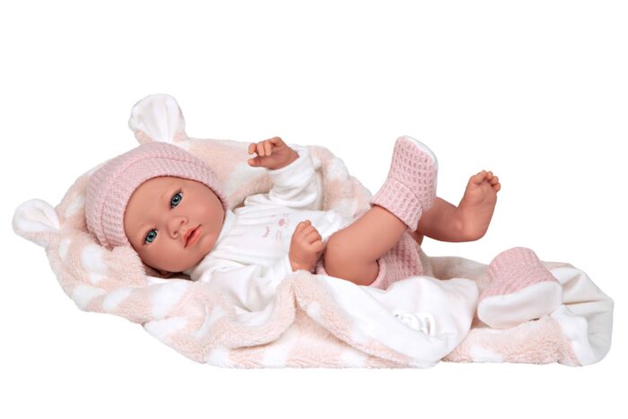 Muñeca Elegance 38cm Aria Rosa C/Manta (Muñeco de Peso, Cuerpo Vinyl, Niña) - Imagen 2