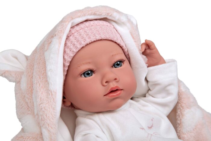 Muñeca Elegance 38cm Aria Rosa C/Manta (Muñeco de Peso, Cuerpo Vinyl, Niña) - Imagen 3