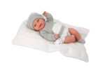 Muñeca Elegance 35cm Babyto Gris C/Cojin (Muñeco de Peso )