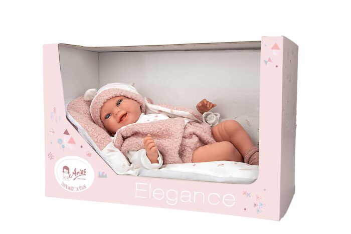 Muñeca Elegance 40cm Colin Rosa C/Cojin (Muñeco de Peso ) - Imagen 1