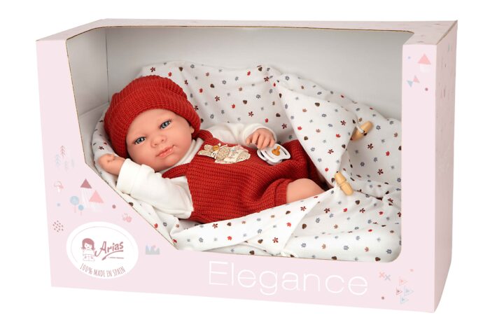 Muñeca Elegance 40cm Cris Naranja C/Saco de Dormir ( Muñeco de Peso) - Imagen 1