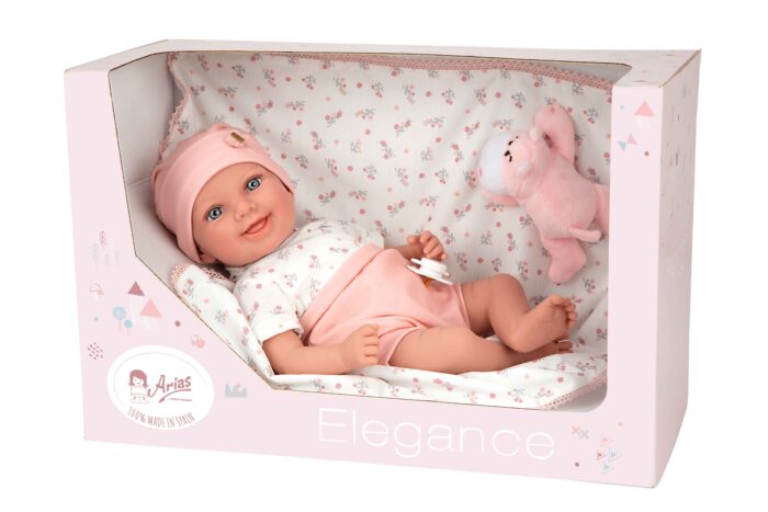 Muñeca Elegance 40cm Oli Rosa C/Cojin C/Peluche (Muñeco de Peso ) - Imagen 1