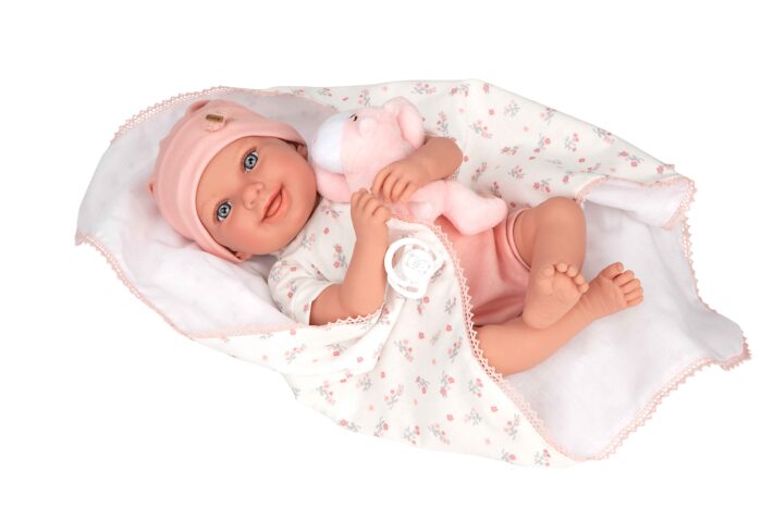 Muñeca Elegance 40cm Oli Rosa C/Cojin C/Peluche (Muñeco de Peso ) - Imagen 2