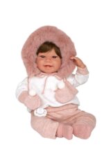 Muñeca Elegance 45cm Zoe Rosa C/Manoplas C/Pelo (Muñeco de Peso) - Imagen 2