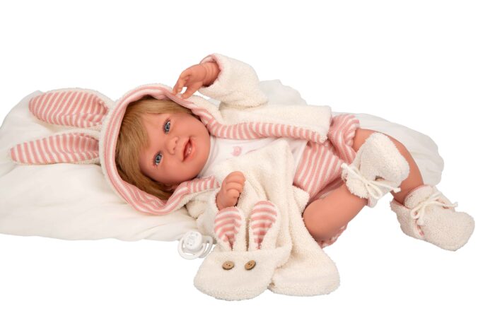 Muñeca Elegance 45cm Zoe Rosa C/Bufanda C/Pelo (Muñeco con Peso) - Imagen 2