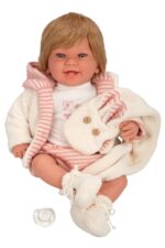 Muñeca Elegance 45cm Zoe Rosa C/Bufanda C/Pelo (Muñeco con Peso) - Imagen 3