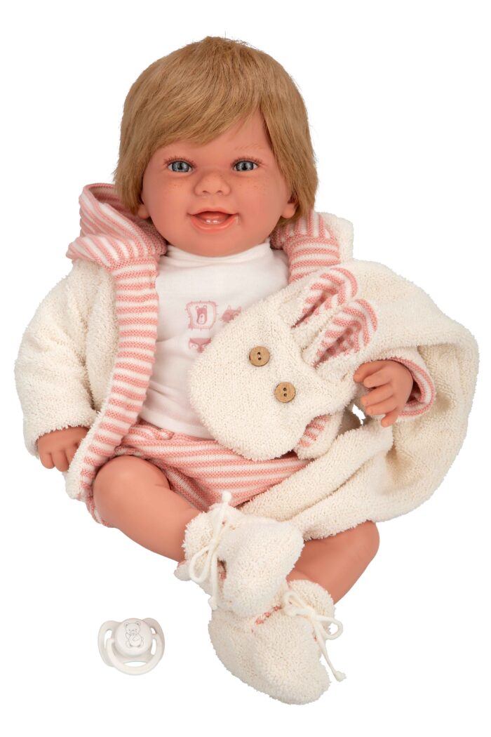 Muñeca Elegance 45cm Zoe Rosa C/Bufanda C/Pelo (Muñeco con Peso) - Imagen 3