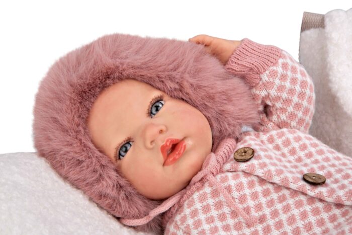 Muñeca Reborn Arias 40cm Manuela Rosa C/Bolso y Cojin - Imagen 3