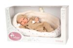 Muñeca Reborn Arias 40cm olona Beige C/Saco Dormir