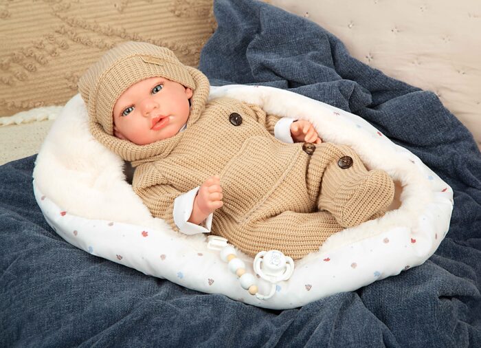 Muñeca Reborn Arias 40cm olona Beige C/Saco Dormir - Imagen 2