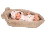 Muñeca Reborn Arias 40cm Lidia Beige C/Cuna - Imagen 2